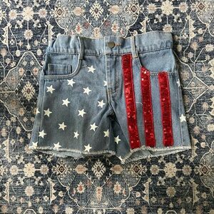 Elisabeth + Faith Patriotic Denim Shorts - Size 6 NEW!